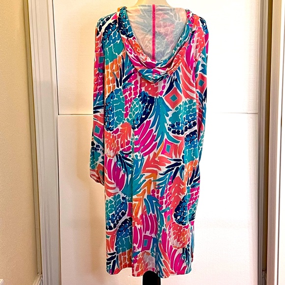Cover Up Dress Lilly Pulitzer Rylie UPF 50 Hooded
Pockets Size XL Goobay Smash - Picture 3 of 13